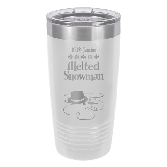 100 Genuine Melted Snowman Double Wall Insulated Tumbler With Etsy