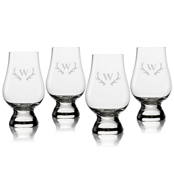 Antlers Monogram Glencairn Classic Scotch Whisky Glasses Set - Monogrammed Glencairn Whisky Glasses Antlers Monogram Glencairn Classic Scotch Whisky Glasses Set - Monogrammed Glencairn Whisky Glasses