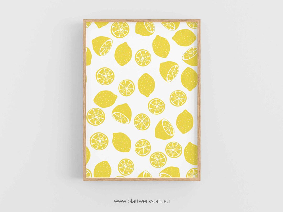 Poster Motif lemons DIN A4 Printed Without - Etsy