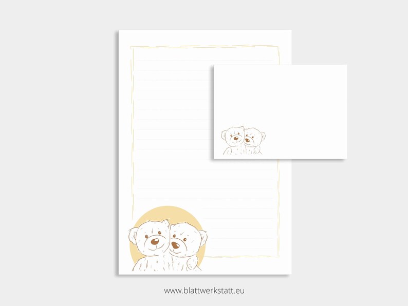 Teddys digitales Briefpapier A4C6