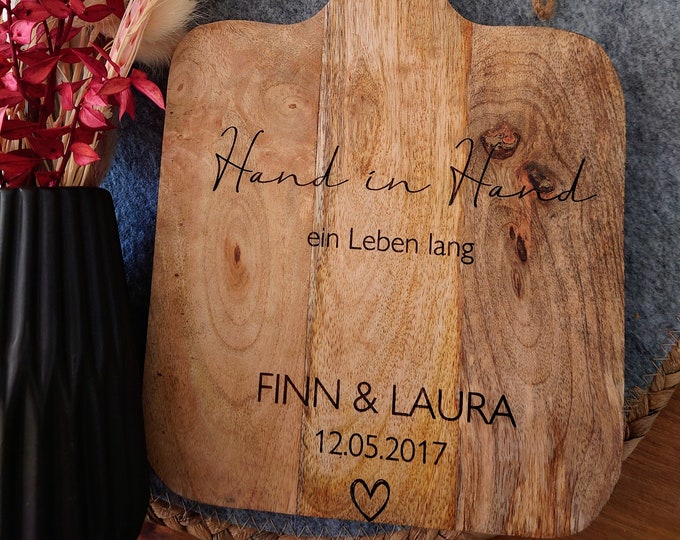 Hochzeitsgeschenk / Holzbrett personalisiert / Hochzeit Etsy.de