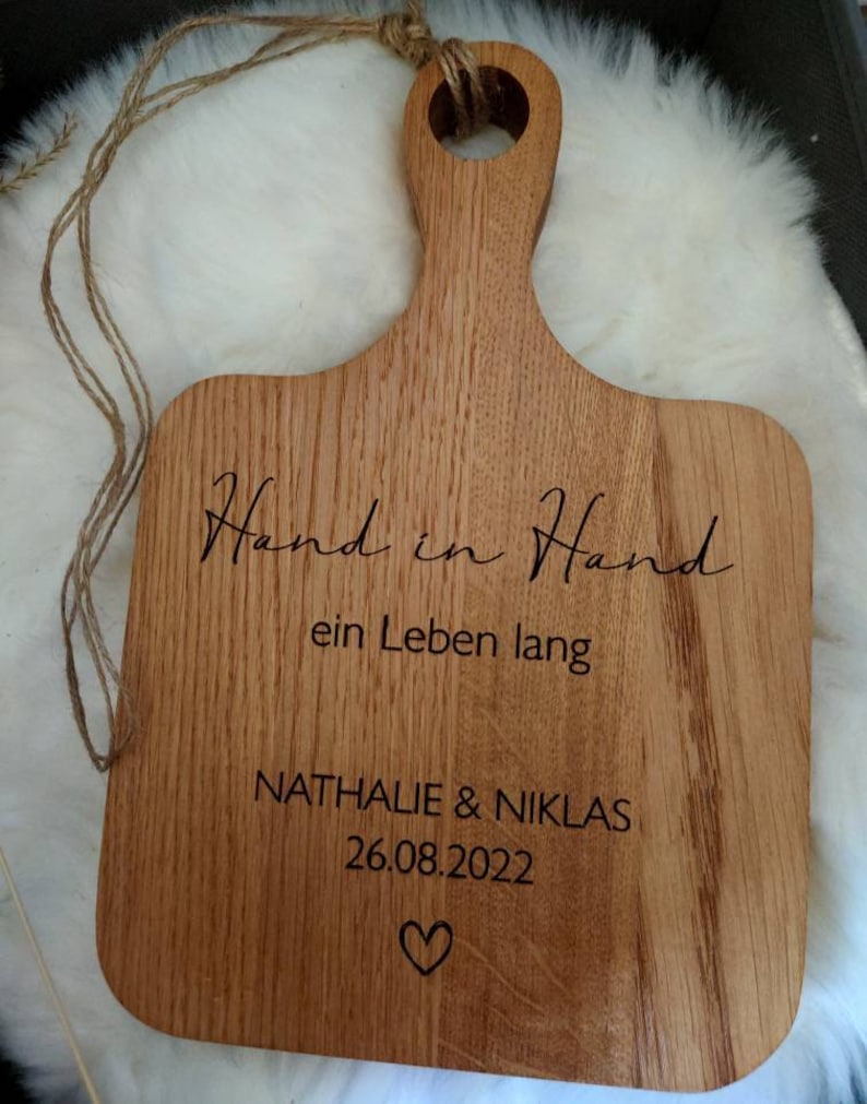 Hochzeitsgeschenk / Holzbrett personalisiert / Hochzeit Etsy.de