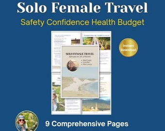 Solo Female Travel System, 2K Monthly Budget Breakdown, International Safety Protocol, Transit Strategy, Digital PDF
