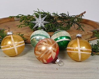 Lot De 42 Boules De Noël En Verre - Vintage Fait Main - Décorations Arbre