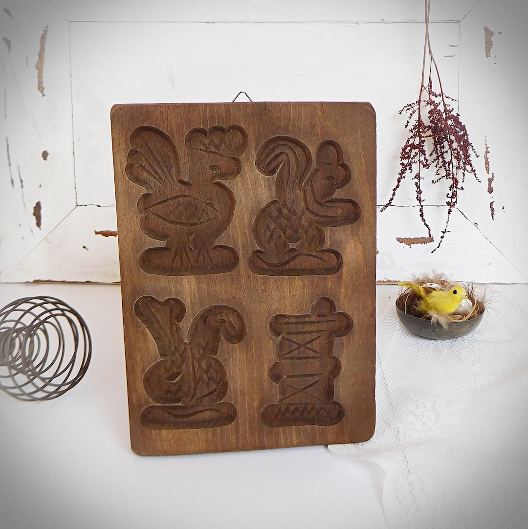Moule à Biscuits En Bois 3D Pour Gaufrage | Empreintes Réalistes | Pour Décorations Pâtisseries