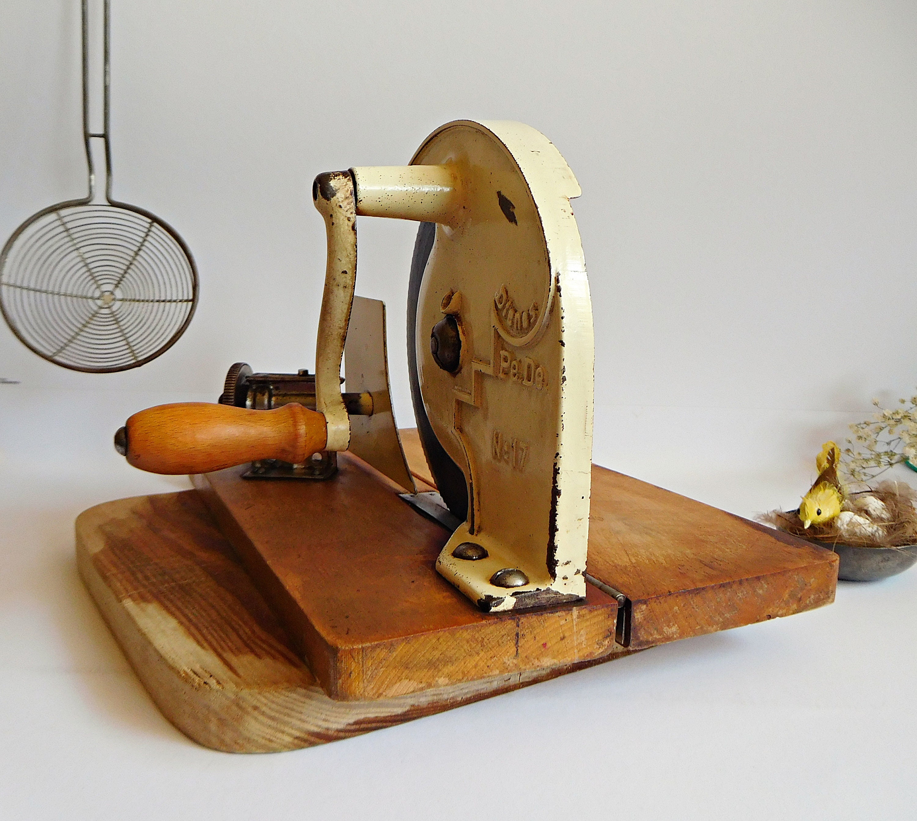 Bread Slicer Dienes PEDE Hand Crank Vintage 