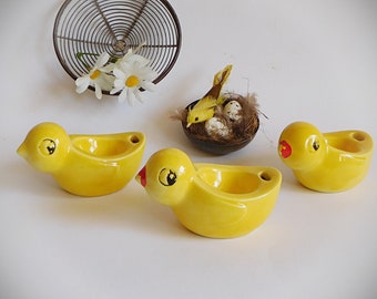 Goebel Eierbecher Keramik, Enten, Kücken E115/1962,  Vintage, egg cups,