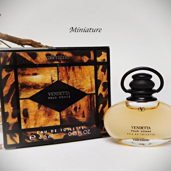Vendetta pour Homme de Valentino - 4.5ml - Eau de Toilette - Splash - Fragancia Vintage - Miniatura - Perfume Miniatura
