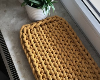 Cat mat to lie on the windowsill, fluffy comfortable placemat, unique pet lover gift, modern rectangular bed for kitty, custom size & colors