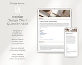 Interior Design Client Questionnaire: Google Forms & Canva Templates (Digital Download) 2025 Edition, 2026 Update