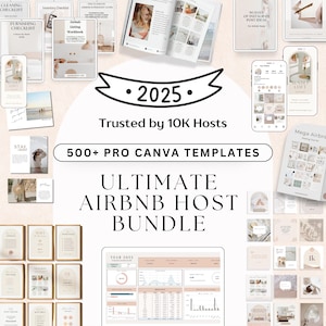 Airbnb Host Bundle 2025,  Welcome Book Template, Canva Signs, STR Setup Kit, Superhost Tools, Airbnb Hosting Kit