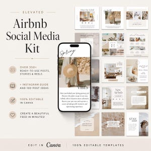Airbnb Social Media Templates: 350+ Editable Instagram, Pinterest, FB Posts (Canva)
