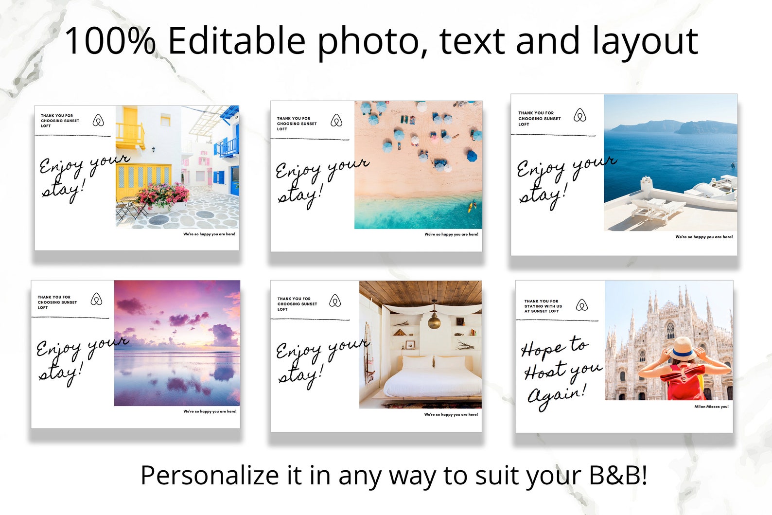 Airbnb Card Bundle Airbnb Guest Cards Vacation Rental Postcard Airbnb