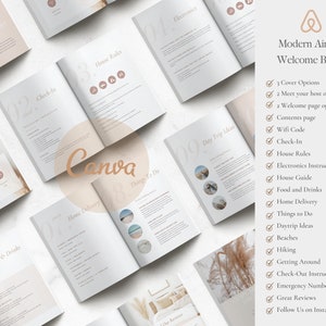 Airbnb Welcome Book Guestbook House Manual Minimal image 1