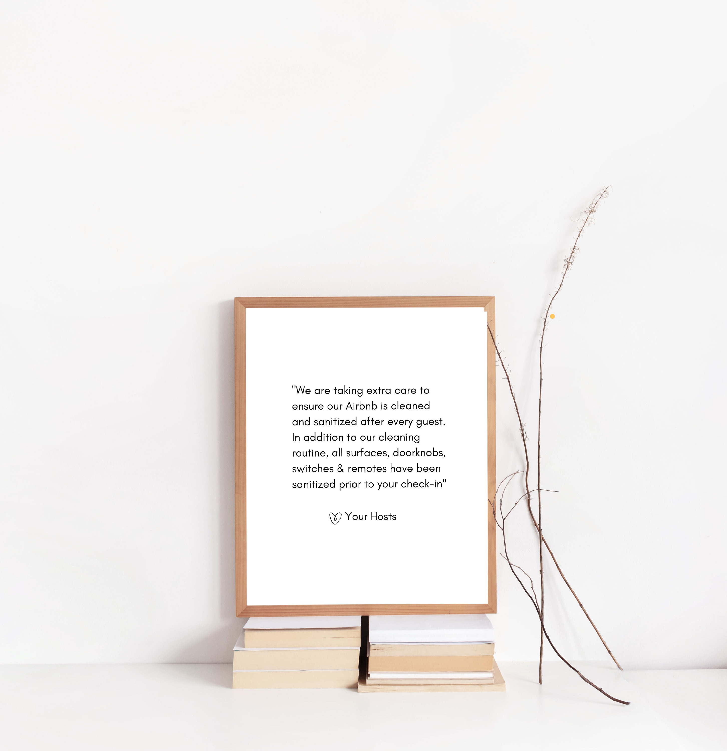 Clean Sanitized Sign - Etsy