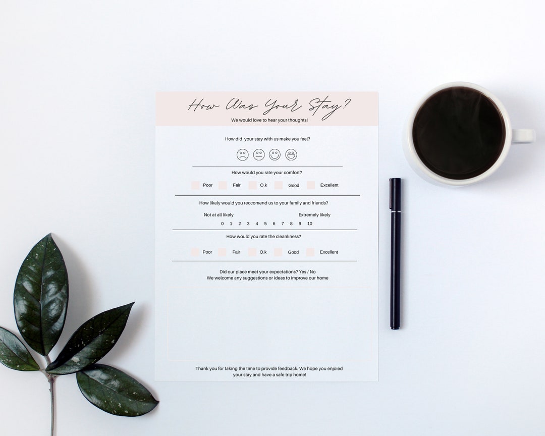 Feedback Form Guest Airbnb Host VRBO Canva Template Feedback Form ...