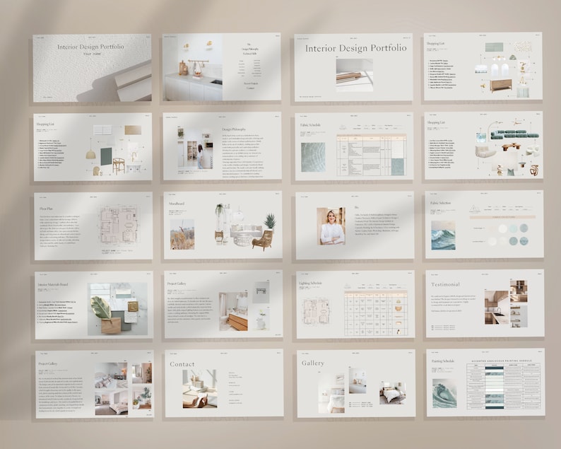 Interior Design Portfolio Template, Editable Canva, Interior Designer ...
