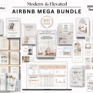 Airbnb Host Bundle 2025 | Welcome Book Template + Canva Signs | STR Setup Kit | Superhost Tools | Printable Airbnb Guide | Airbnb Kit