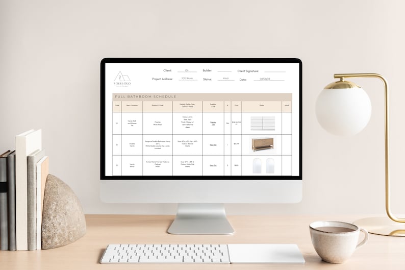 Interior Design Fixture Schedule Template: Canva Editable (2026) - Etsy ...