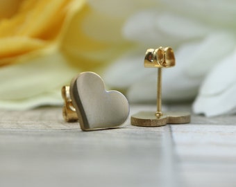 Studs Gold Heart | made of stainless steel | filigree | Nickel-free