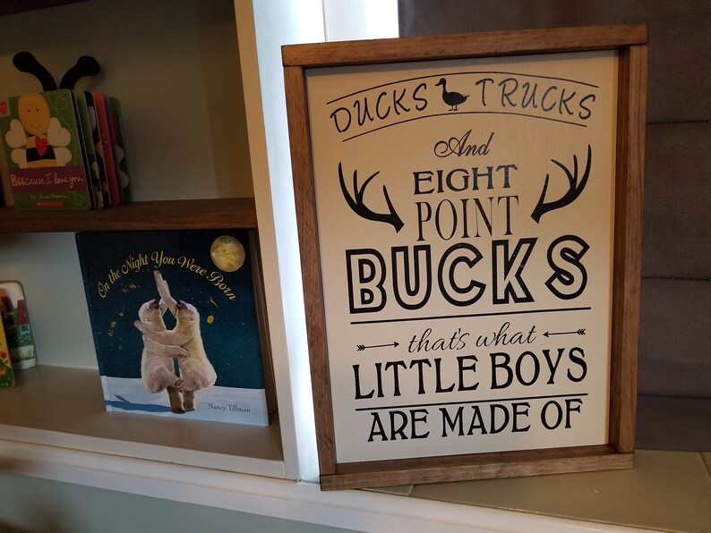 Ducks Trucks and Eight Point Bucks Nursery Baby Custom Wood Etsy