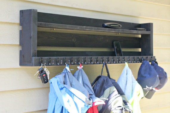 Large 48 Inch Entryway Key Holder for Wall, 20 Key Hooks, Mail