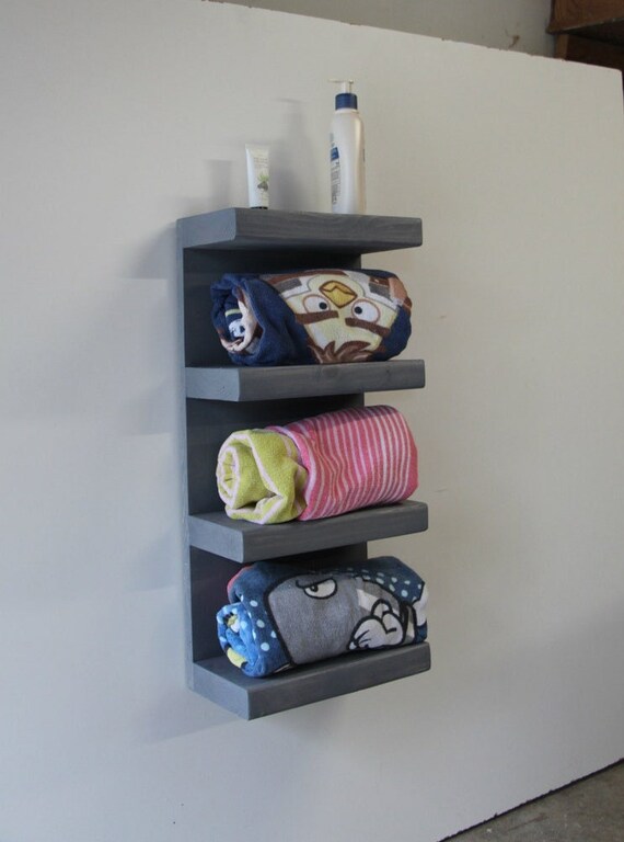 Bathroom Towel Rack, 4 Tier Bath Storage, Everyday Towel Rack