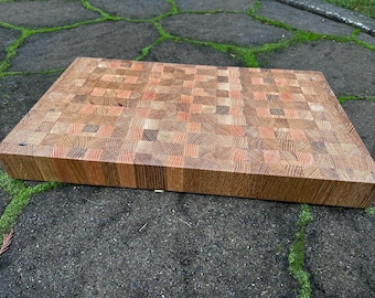 Handcrafted End Grain Oak Cutting Board – Top Choice for Christmas Gift