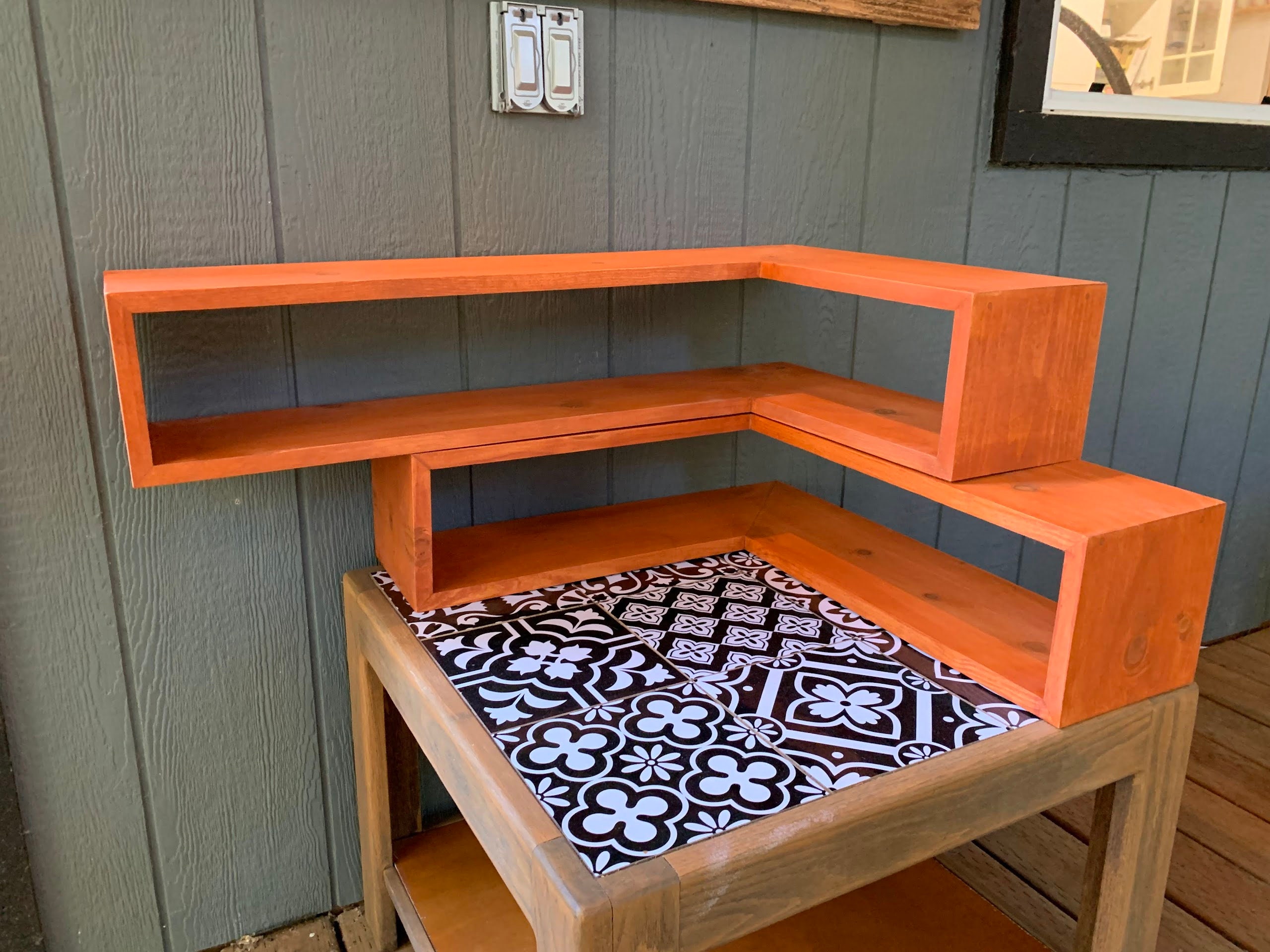 Handmade Set of 2 Large Corner Shelves. Modern Corner Shelf. Etsy