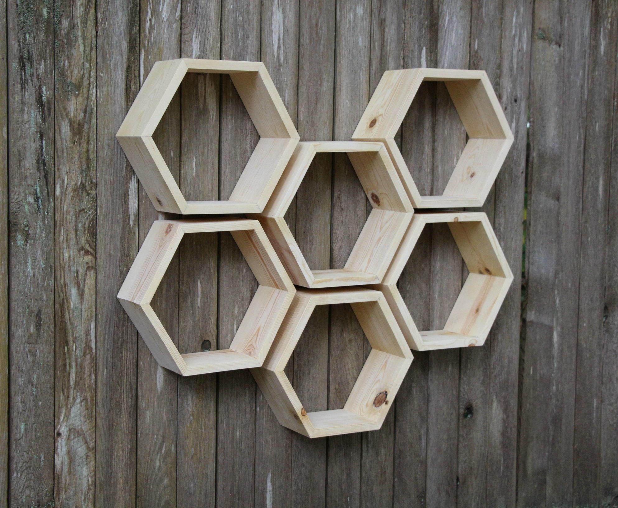 6 Large Hexagon Shelves Hexagon Shelf Shelf Etsy