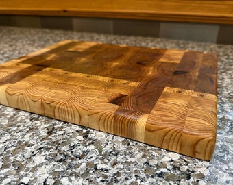 Cedar Masterpiece: End Grain Butcher Block Cutting Board - Handcrafted in the USA