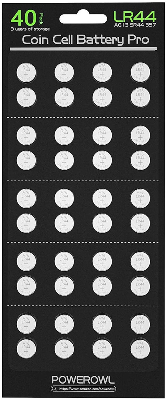 High Capacity Lr44 Batteries 40 Pack Ag13 357 303 Sr44 Etsy