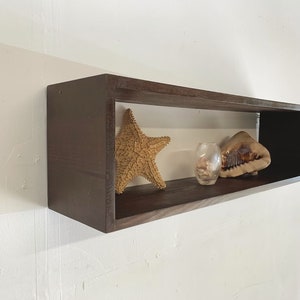 Large custom cube shelf,  Shadow Box Shelf, Wooden Floating Wall Organizer