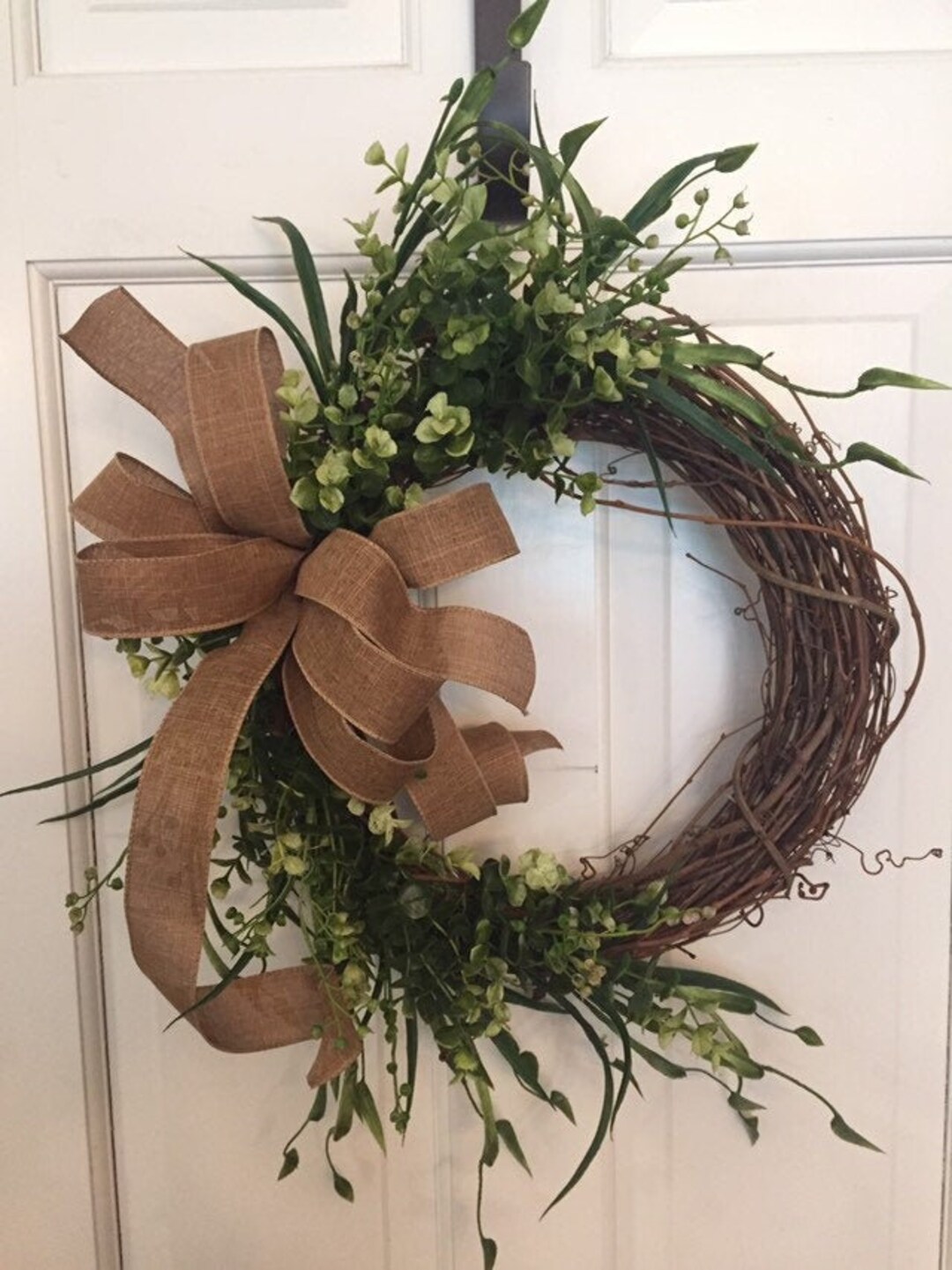 Everyday Wreath for Front Door Simple Greenery Wreath Summer - Etsy