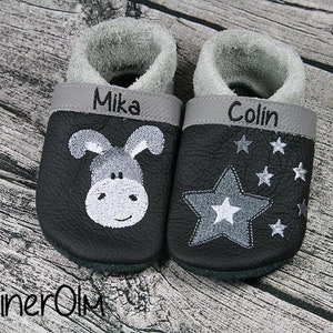 Crawling shoes, leather shoes, baby shoes, crawling shoes, donkey stars