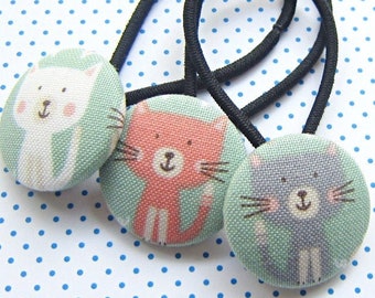 Cat Trio Hair Ties - Set of 3