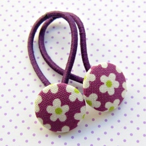 Hair ties mini flowers purple image 2