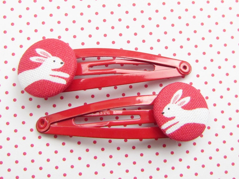 Bunny hair clips bunny image 2