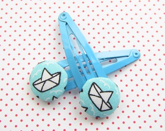 Bateau en papier maritime enfants Barrette