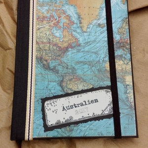 Travel diary holiday diary personalized A6 image 1