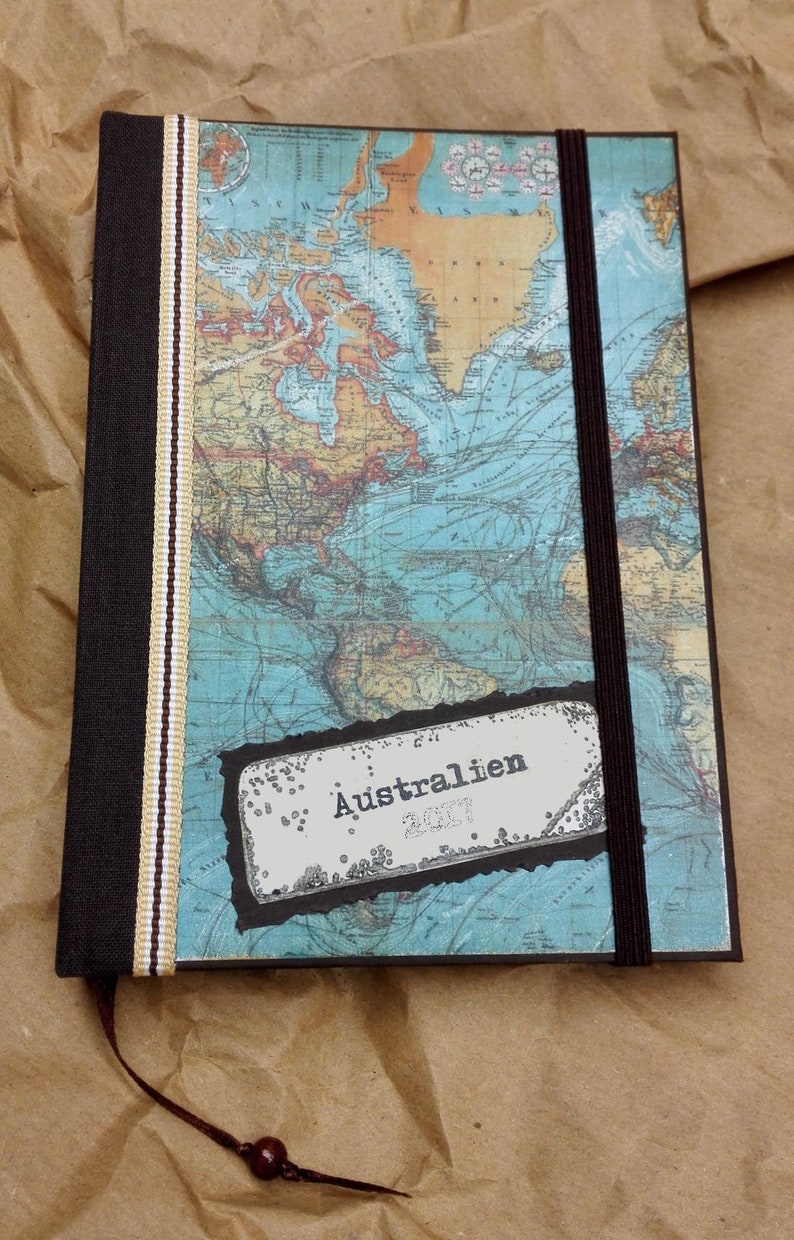 Travel diary holiday diary personalized A6 image 1