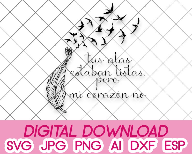 Download Tus alas estaban listas decal svg espanol spanish file for ...