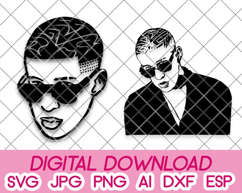 Download Bundle Bad Bunny Digital Download Dxf Svg Pdf Jpeg Png Eps ...