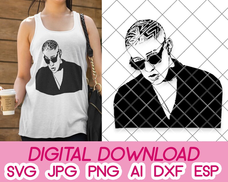Download Bad Bunny Digital Descargar Dxf Svg Pdf Jpeg Png Eps | Etsy