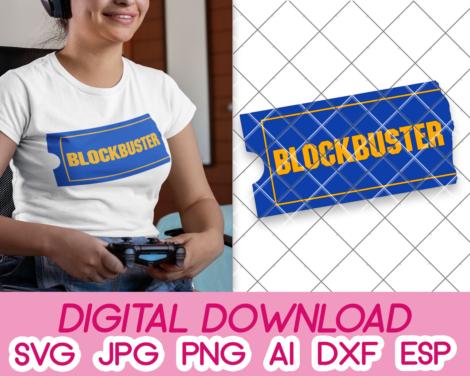 Blockbuster logo Digital Download Dxf Svg Pdf Jpeg Png Eps | Etsy