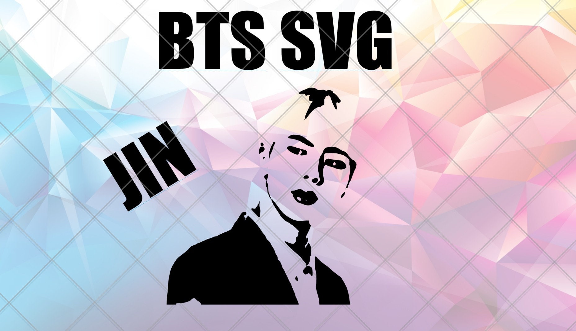 Download Jin BTS svg file for Cricut & Cameo | Etsy
