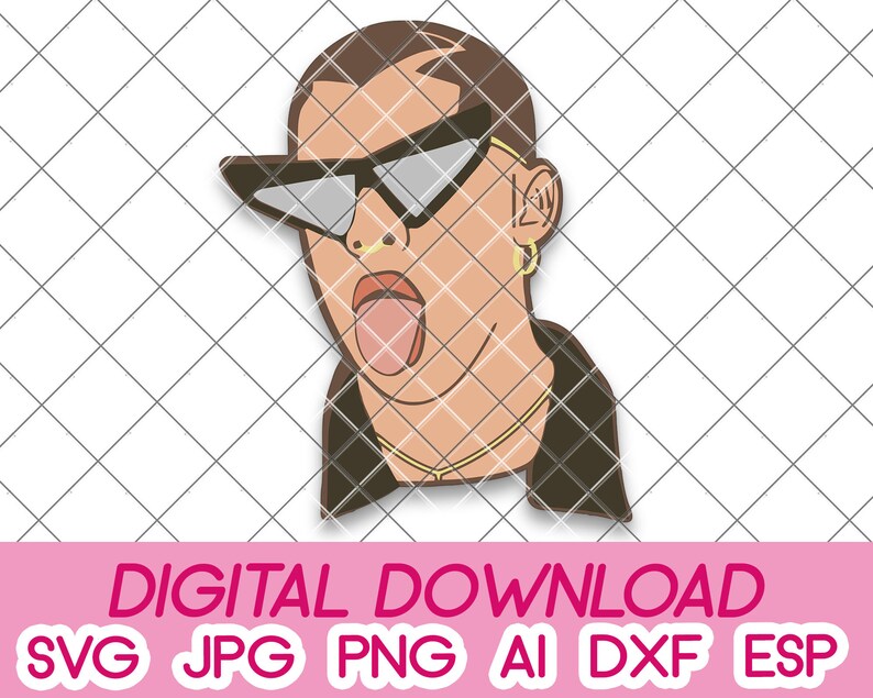 Download Bad Bunny tongue out Digital Download Dxf Svg Pdf Jpeg Png ...