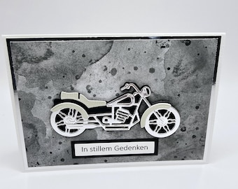 Trauerkarte Motorrad