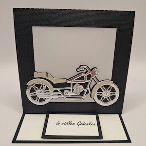 Trauerkarte Motorrad