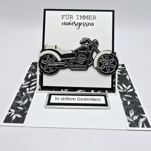 Trauerkarte Motorrad